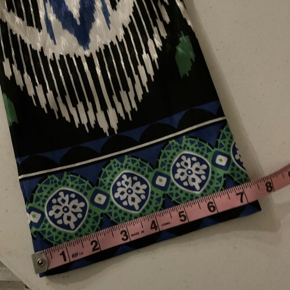 Chico's Kimono 40th Anniversary Border Tassel Ikat Boho Size 4-Small (Chico's 0) - Picture 11 of 13
